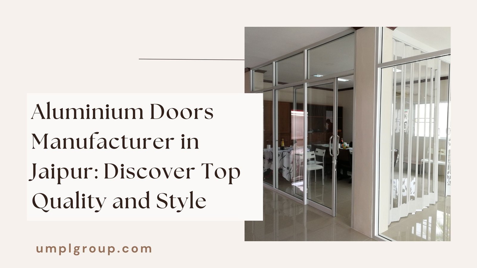 Aluminium Doors Manufacturer in Jaipur: Discover Top Quality and Style